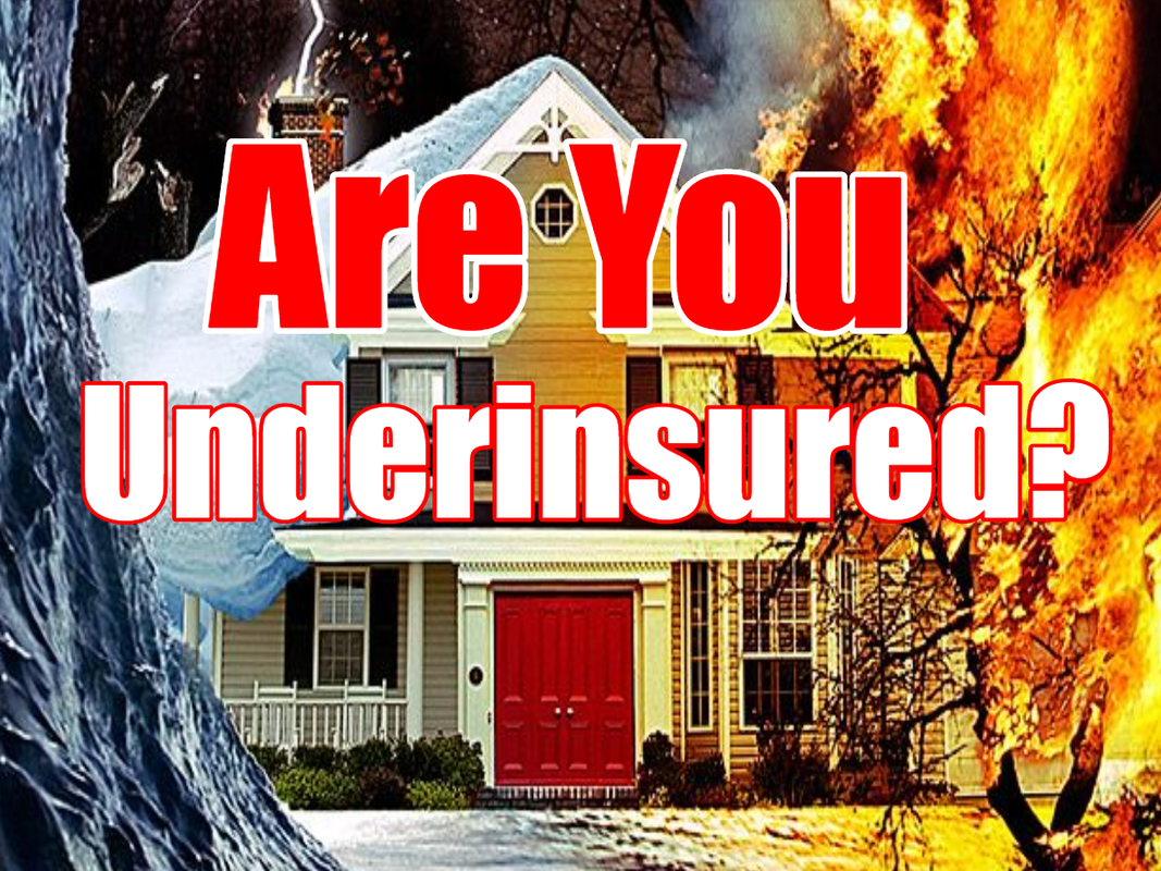 A fire and house with the words are you underinsured